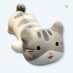 Peluche chat gris douce