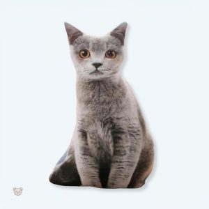 Peluche chat gris douce pour cocooning enfant
