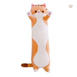 Jolie peluche chat aux pattes courtes et longues