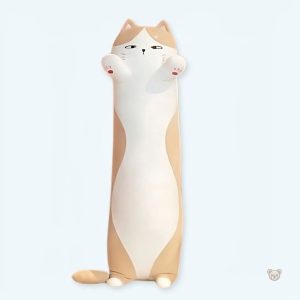 Peluche chat long doux pour câlins réconfortants
