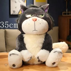 Lucifer, le chat de Cendrillon, en peluche douce et câline