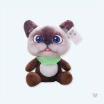 Peluche chat marron douce pour enfants, idéale pour les câlins