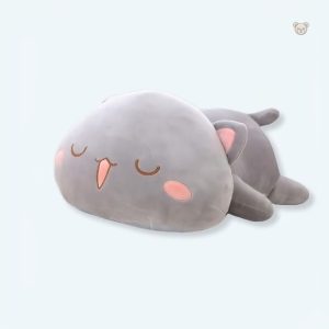 Peluche chat mignon avec langue dehors pour enfants