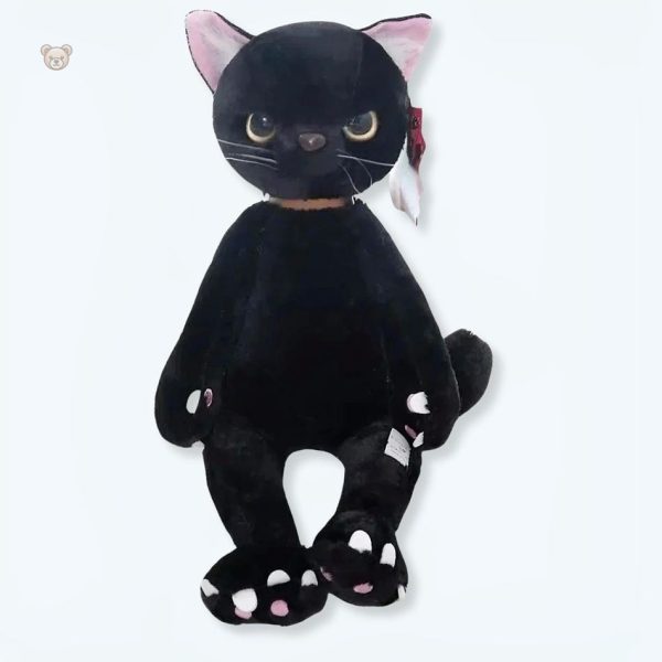 peluche-chat-noir-assis-mecontent-doux-et-calin-1 Peluche chat noir assis