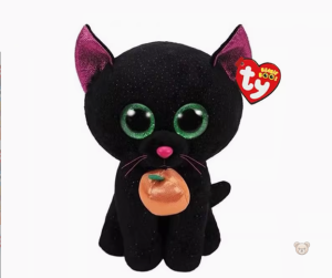 Peluche spooky enfant, doux chat noir parfait pour Halloween