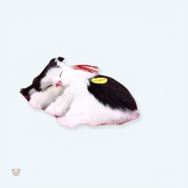 peluche-chat-noir-et-blanc-doux-sommeil-enfant-1 Peluche douce chat noir et blanc pour le sommeil des enfants