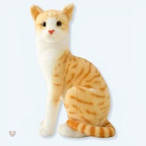 Peluche chat tigré orange douce pour câlins enfants