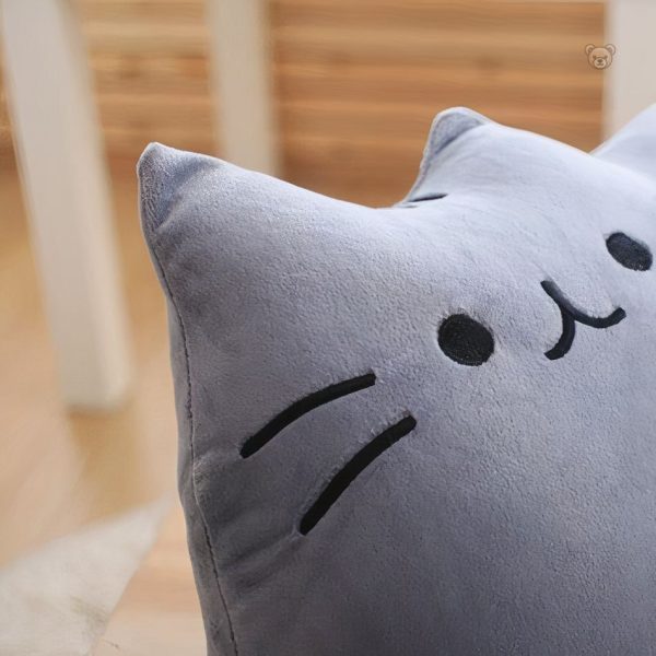 Oreiller peluche chat, accessoire de décoration intérieure