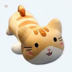 Peluche chat marron douce
