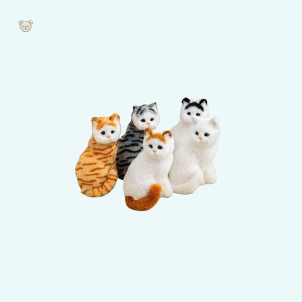 Peluche chat réaliste douce et câline pour la maison