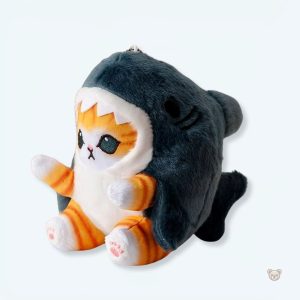 Peluche chat requin douce pour câlins d'enfants