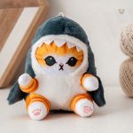 Peluches douces chat requin, parfaites pour les câlins
