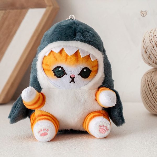 Peluches douces chat requin, parfaites pour les câlins