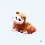 Peluche chat roux mignon et doux pour chambre d'enfant