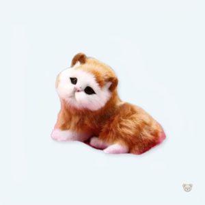 Peluche chat roux mignon et doux pour chambre d'enfant