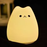 Accessoire de nuit en silicone, peluche chat apaisante