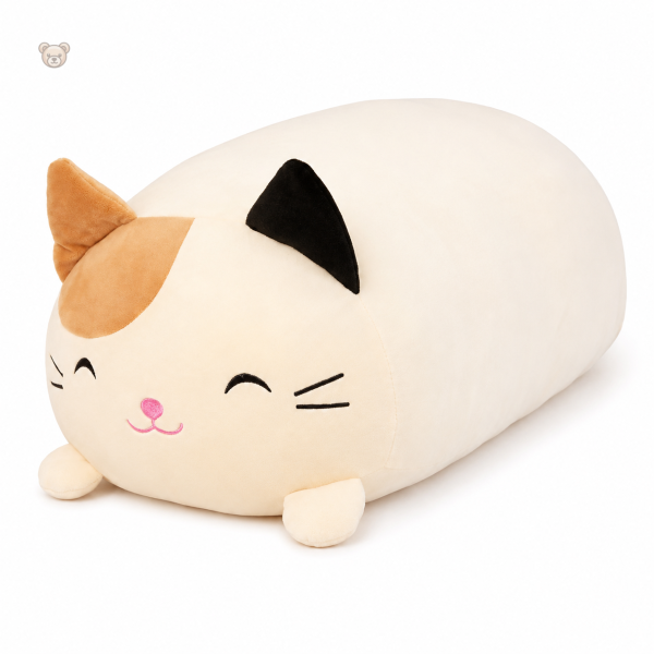 peluche-chat-squishmallow-bicolore-content-1 Peluche chat squishmallow bicolore mignonne et douce