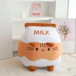 Peluche chat squishmallow au look original brique de lait