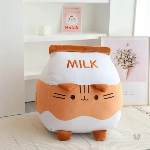 Peluche chat squishmallow au look original brique de lait