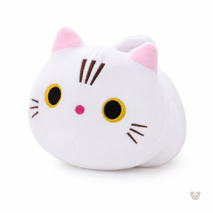 Peluche chamallow chat, idéale pour les câlins