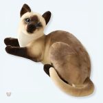 Peluche chat tigré gris douce et câline pour enfants