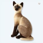 Peluche chat tigré gris doux pour câlins d'enfants