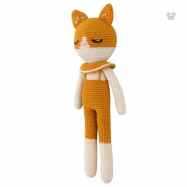 Peluche chat tricotée, compagnon moelleux pour les tout-petits