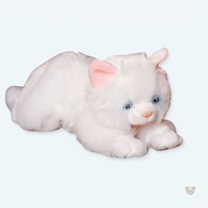 Peluche chaton blanc doux pour enfant