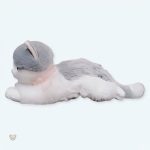 Peluche chaton gris doux et câlin pour enfants
