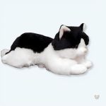 Peluche chaton noir doux, compagnon câlin pour enfant