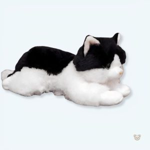 Peluche chaton noir doux, compagnon câlin pour enfant
