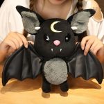 Chauve-souris en peluche douce, accessoire festif d'Halloween