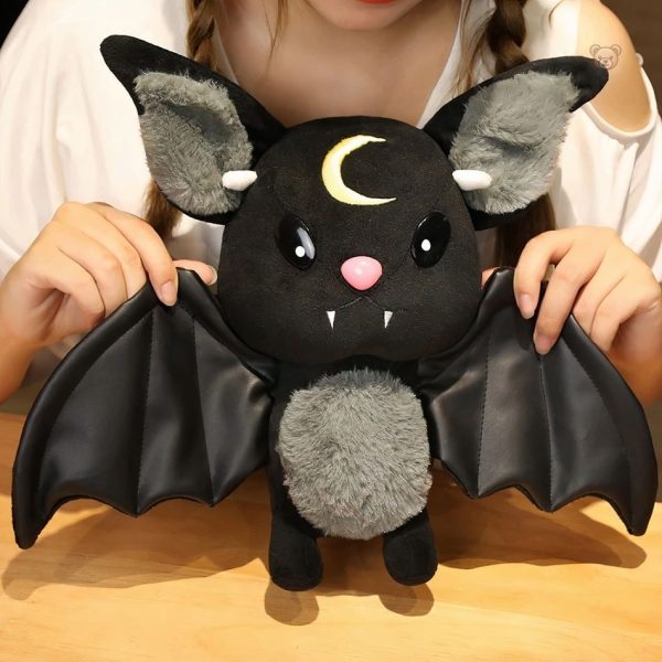 Chauve-souris en peluche douce, accessoire festif d'Halloween