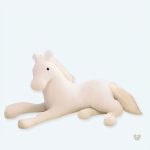 Peluche cheval blanc doux pour enfants, univers équestre