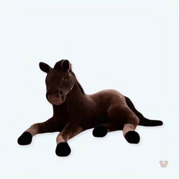 peluche-cheval-marron-doux-enfant-calin-realiste-1 Peluche cheval marron doux et réaliste pour enfant