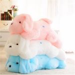Chien en peluche blanche avec lumière douce intégrée