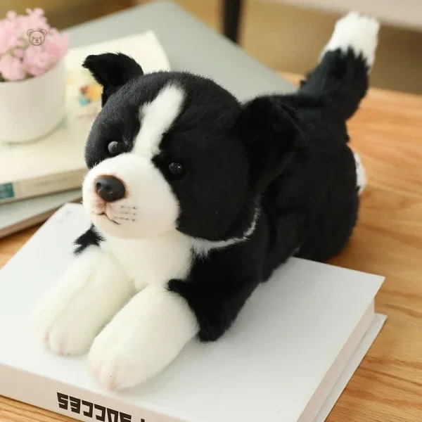 peluche-chien-border-collie-1 Peluche chien Border collie douce et câline