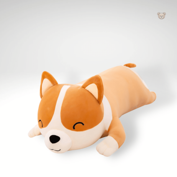 Peluche corgi orange, compagnon idéal pour les enfants