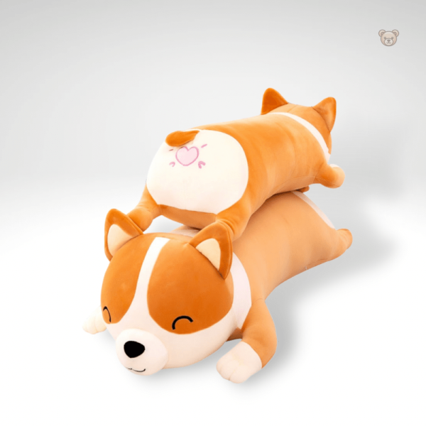 Mignon chien corgi en peluche, parfait pour les câlins