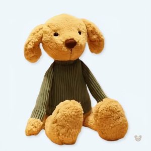 Peluche chien doux, compagnon câlin pour enfants en hiver