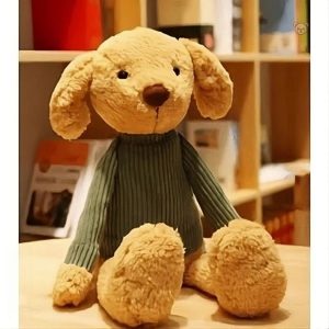 Chien en peluche, accessoire réconfortant pour les froides journées d'hiver