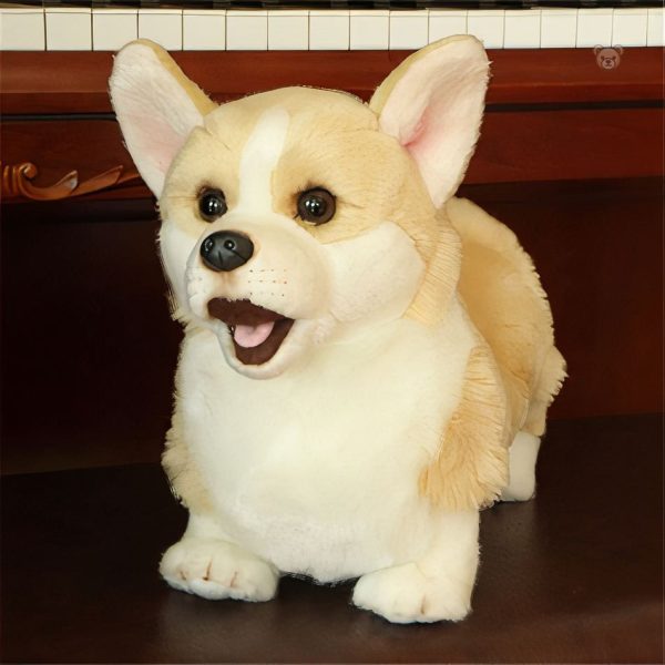 Chien en peluche doux, parfait pour une ambiance cosy