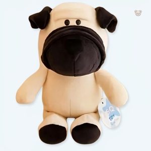 Peluche chien douce avec pelage moelleux pour câlins