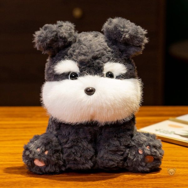 peluche-chien-fourrure-mignonne-noire-1 Peluche chien noire à fourrure douce et mignonne