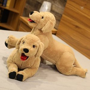 Peluche labrador marron, parfait pour les câlins