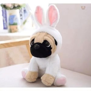 Peluche amusante pour Pâques avec look de chien et lapin