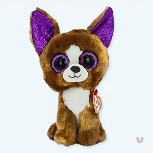 Peluche chien marron doux pour enfant, compagnon idéal