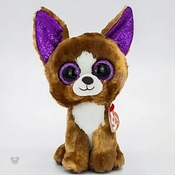Doudou chien marron, peluche douce pour chambre d'enfant