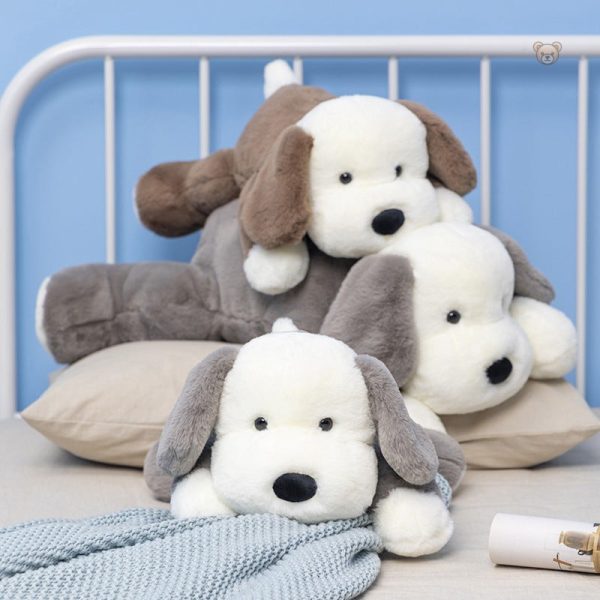 Doudou chien marron, compagnon douillet pour enfants