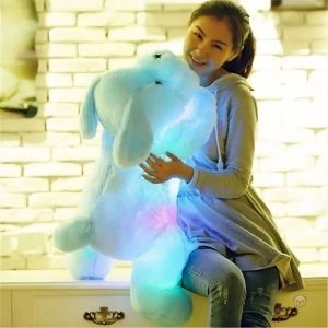 Chien en peluche rose, idéal pour apaiser les nuits des enfants
